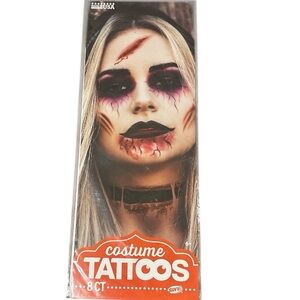 🎃 SAVVI: Halloween Face/Body Costume Tattoo Set- 8 CT NIP